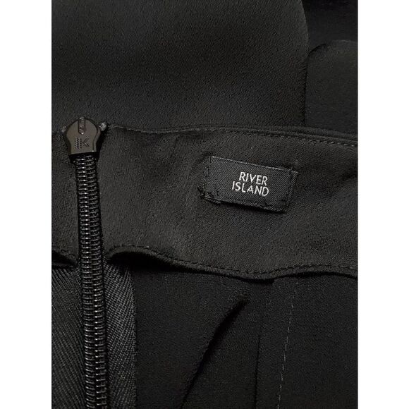 RIVER ISLAND Ruched Side Split Black Skirt SIZE S - Picture 13 of 15